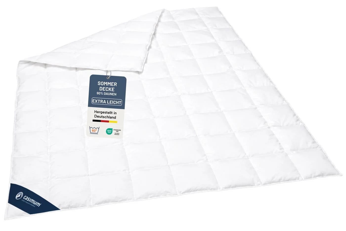 casimum Daunenbettdecke PREMIUM 90% Daunen 100% Baumwolle Weiss - Bild 2