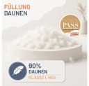 casimum Daunenbettdecke PREMIUM 90% Daunen 100% Baumwolle Weiss Bild 4