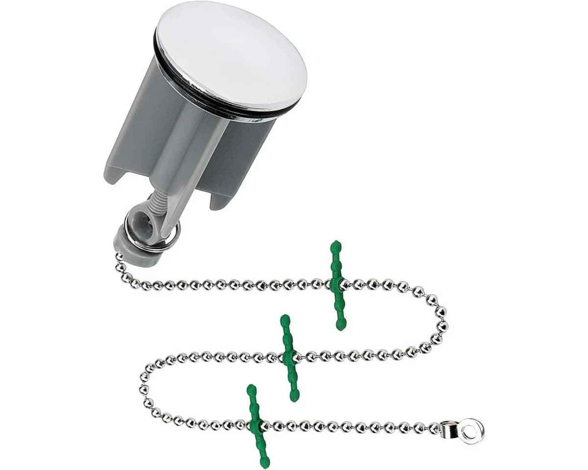 JOMBALA Premium Goods Abfluss-Stöpsel 40 mm Chrom mit Haarfangkette - Bild 2