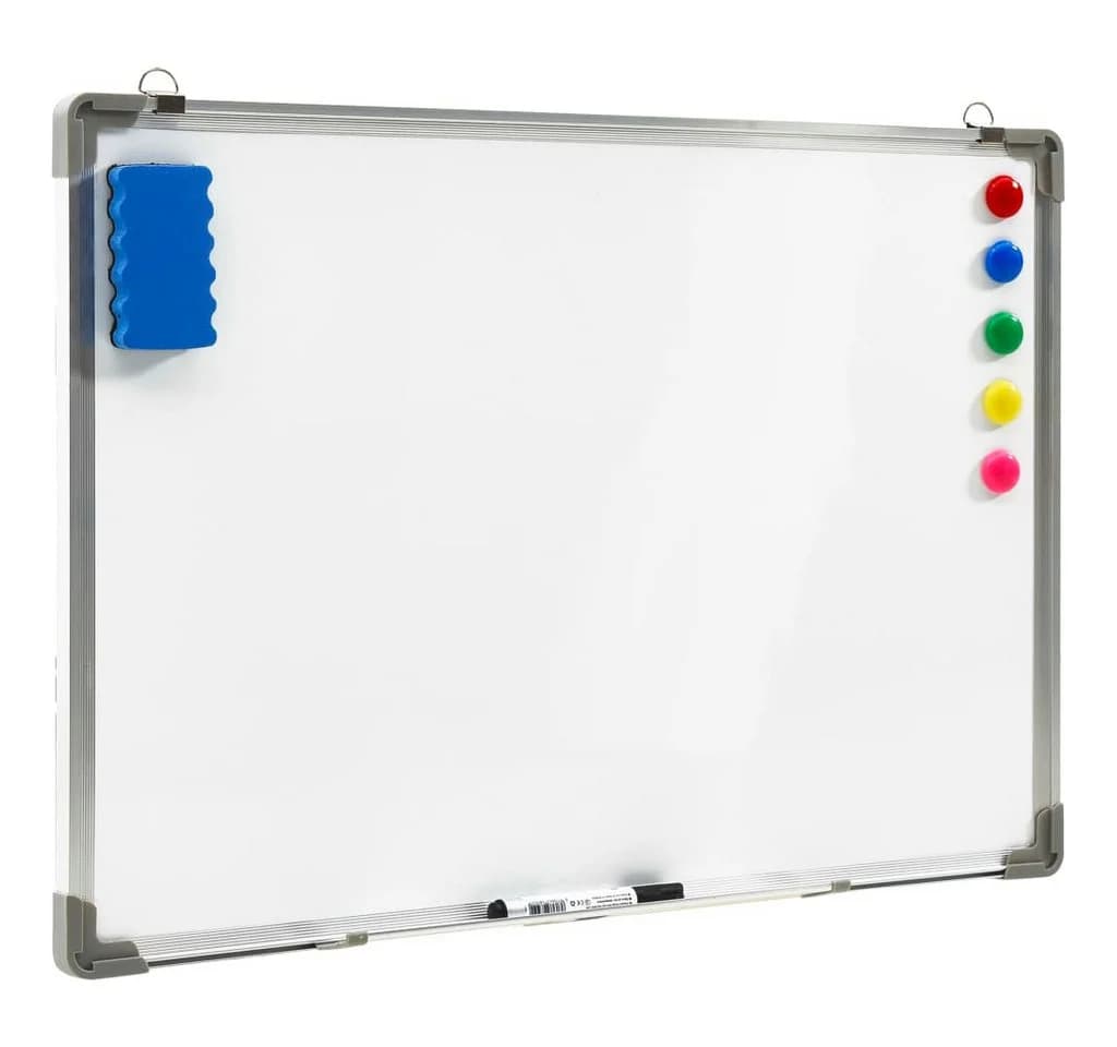 vidaXL Magnettafel Magnetisches Whiteboard Weiß Stahl