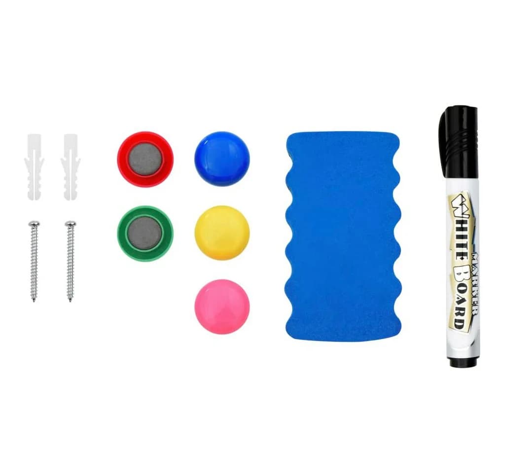 vidaXL Magnettafel Magnetisches Whiteboard Weiß Stahl - Bild 5