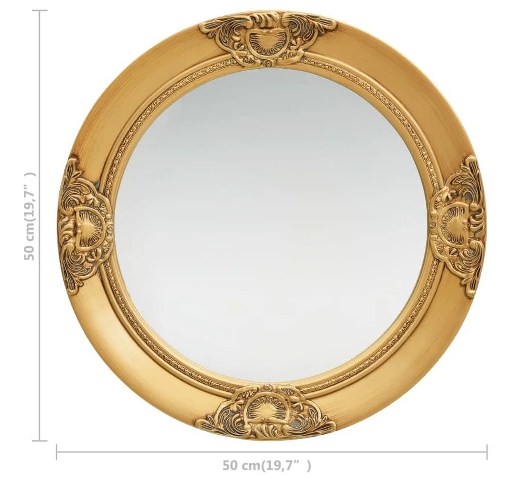 vidaXL Spiegel Wandspiegel im Barock-Stil 50 cm Golden - Bild 5