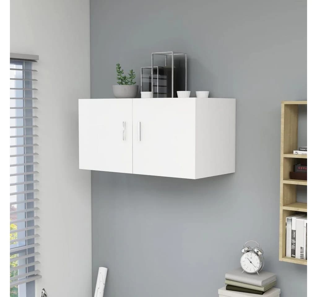 vidaXL Kommode Wandschrank Weiß Holzwerkstoff