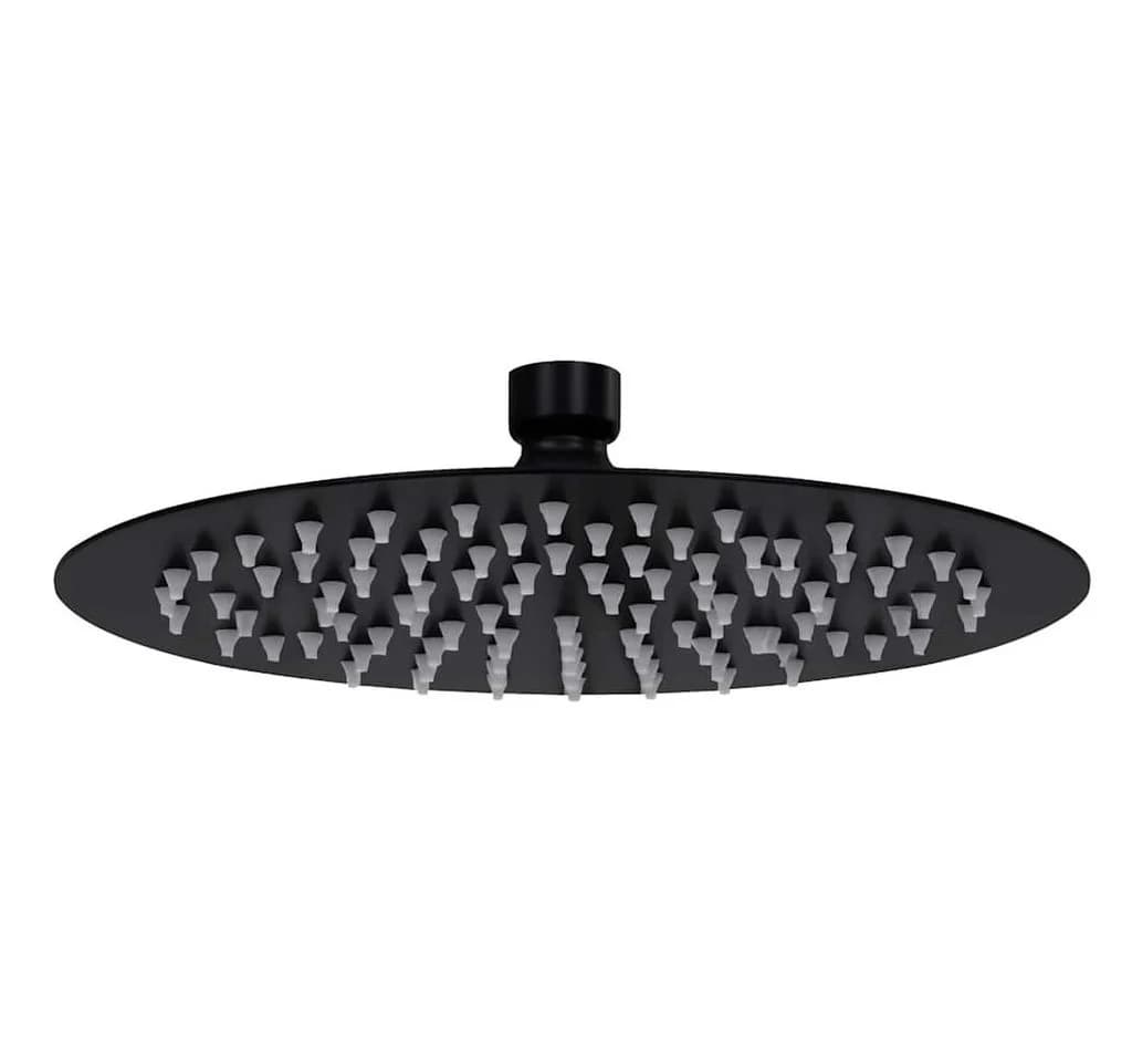 vidaXL Regenduschkopf 20 cm Schwarz Edelstahl mit Anti-Kalk-Düsen - Bild 2