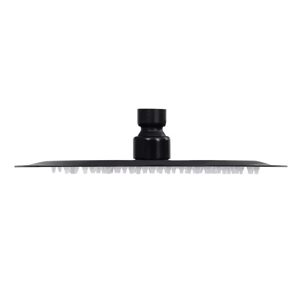 vidaXL Regenduschkopf 20 cm Schwarz Edelstahl mit Anti-Kalk-Düsen - Bild 3