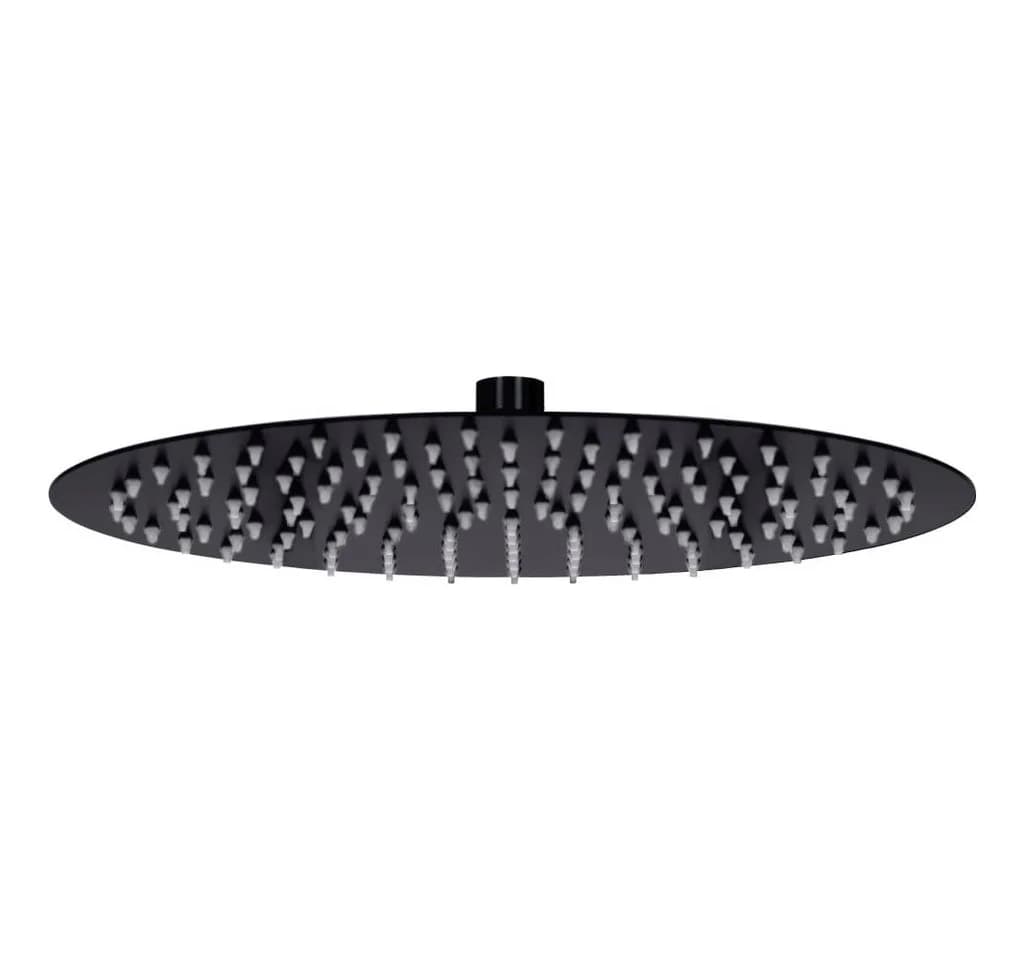 vidaXL Regenduschkopf Regenbrause Edelstahl 30 cm Rund Schwarz - Bild 2