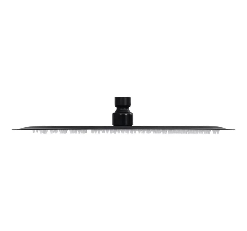 vidaXL Regenduschkopf Regenbrause Edelstahl 30 cm Rund Schwarz - Bild 3