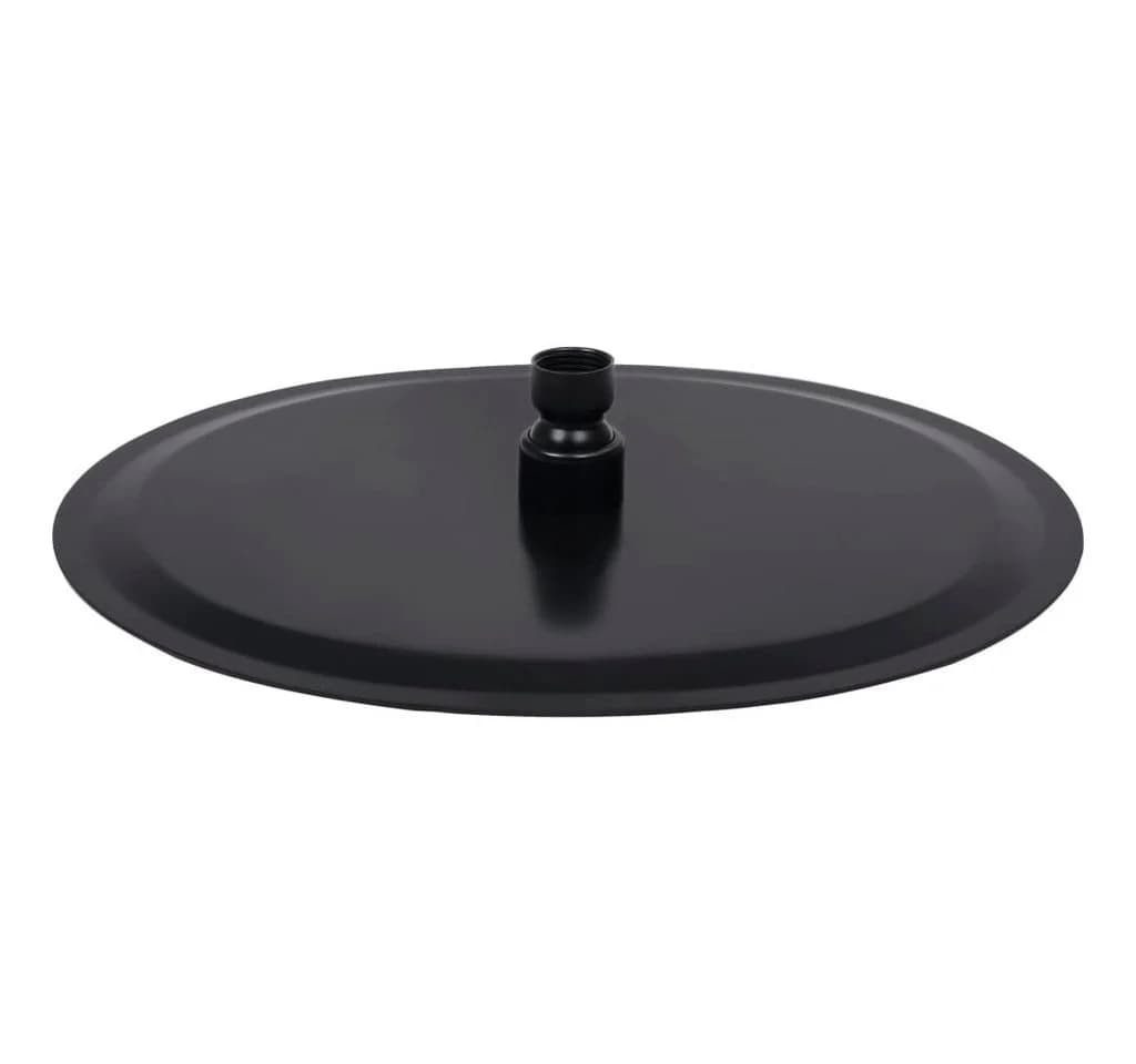 vidaXL Regenduschkopf Regenbrause Edelstahl 30 cm Rund Schwarz - Bild 4