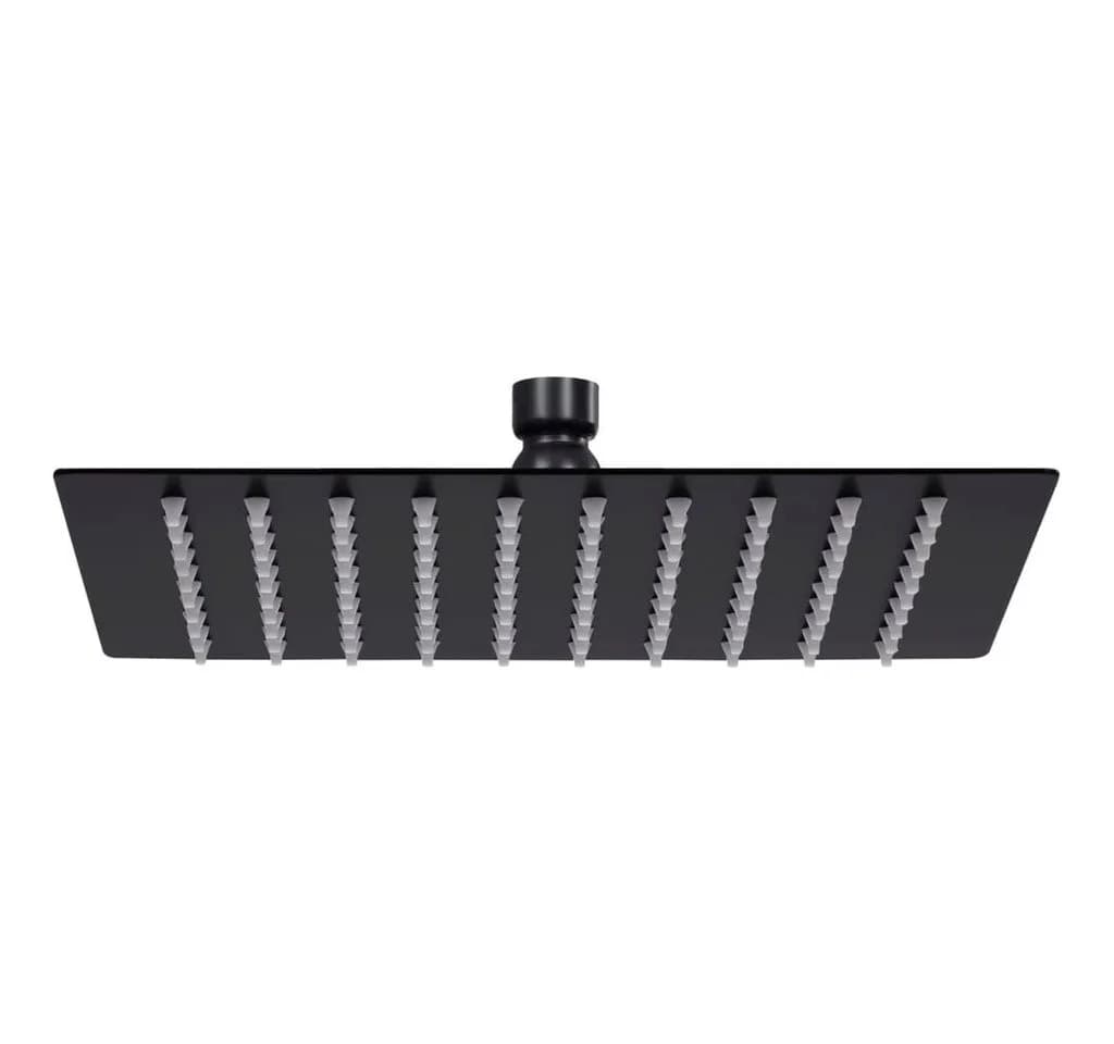 vidaXL Regenduschkopf Schwarz 20x20 cm Edelstahl Quadratisch - Bild 2