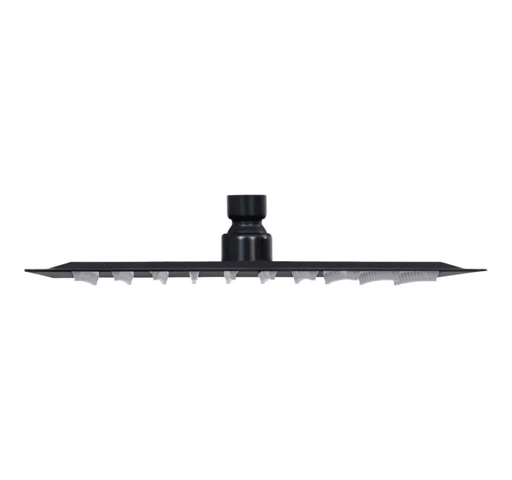 vidaXL Regenduschkopf Schwarz 20x20 cm Edelstahl Quadratisch - Bild 3