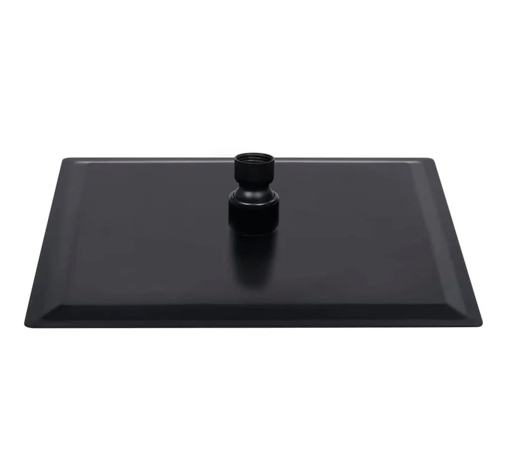 vidaXL Regenduschkopf Schwarz 20x20 cm Edelstahl Quadratisch - Bild 4