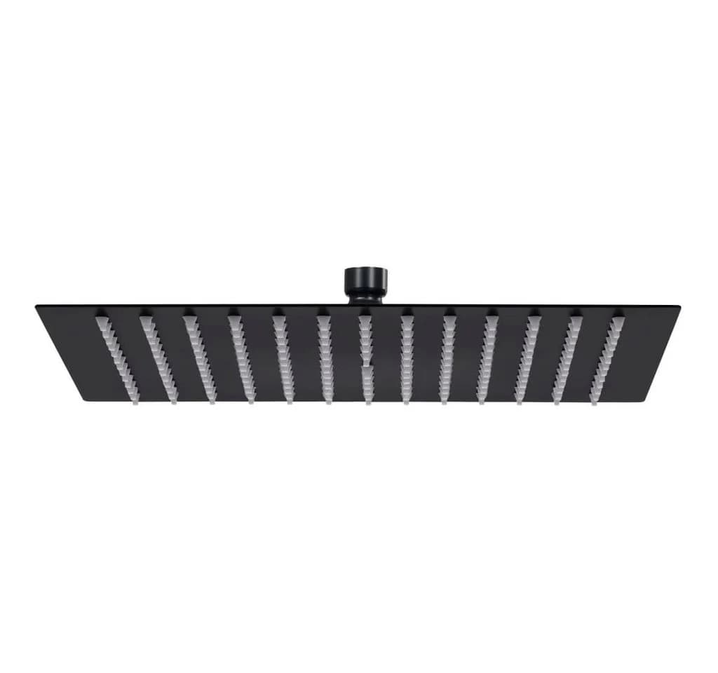 vidaXL Regenduschkopf Regenbrause Edelstahl 25x25 cm Quadrat Schwarz - Bild 2