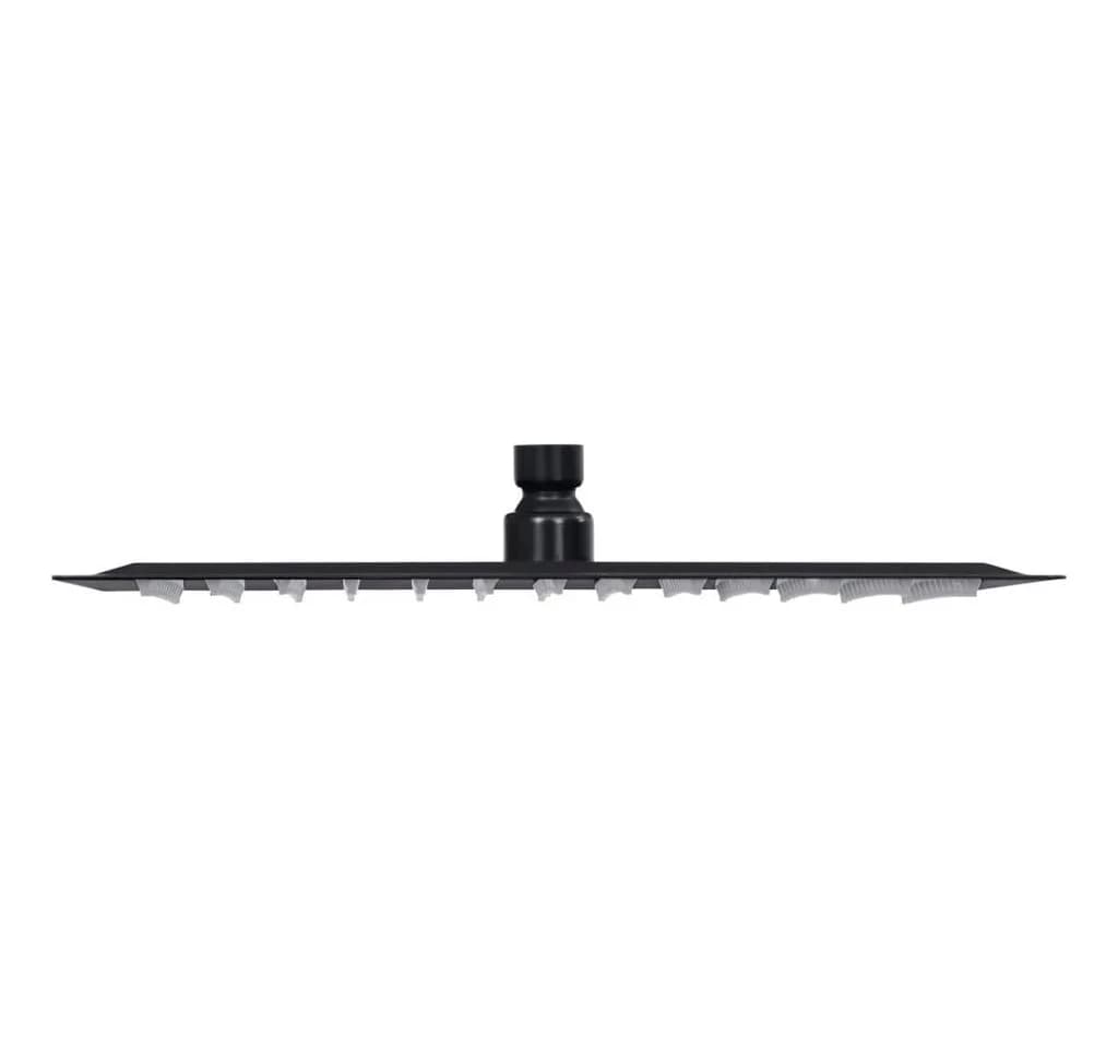 vidaXL Regenduschkopf Regenbrause Edelstahl 25x25 cm Quadrat Schwarz - Bild 3