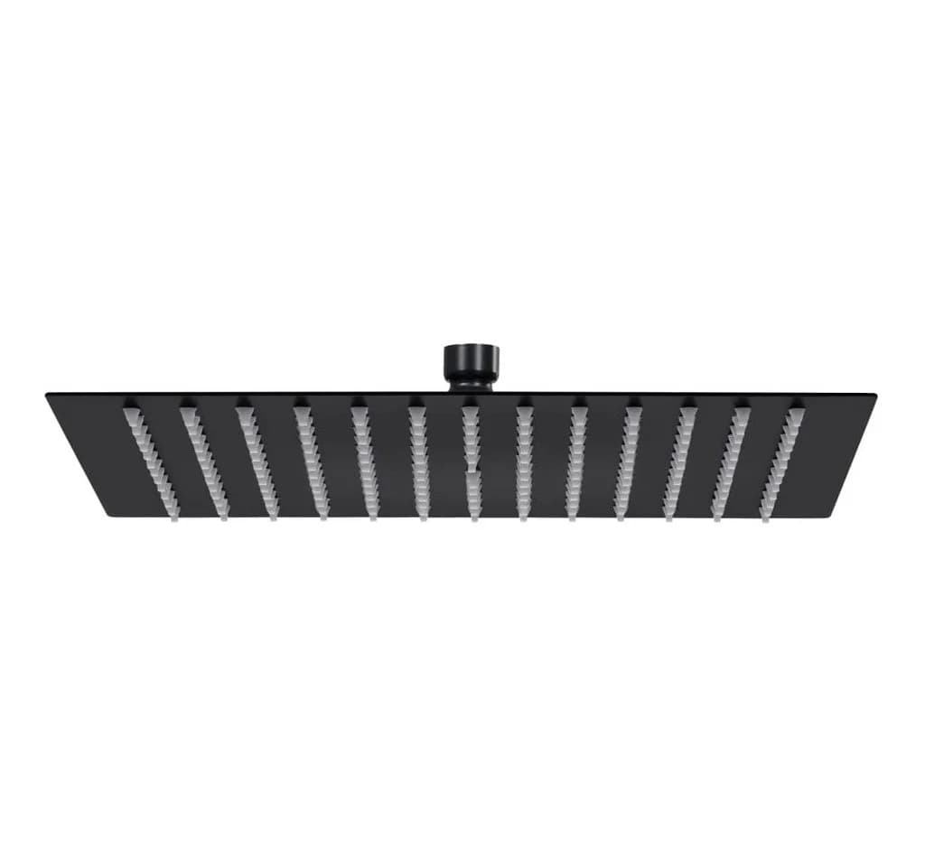 vidaXL Regenduschkopf Regenbrause Edelstahl 40x40 cm Quadrat Schwarz - Bild 2