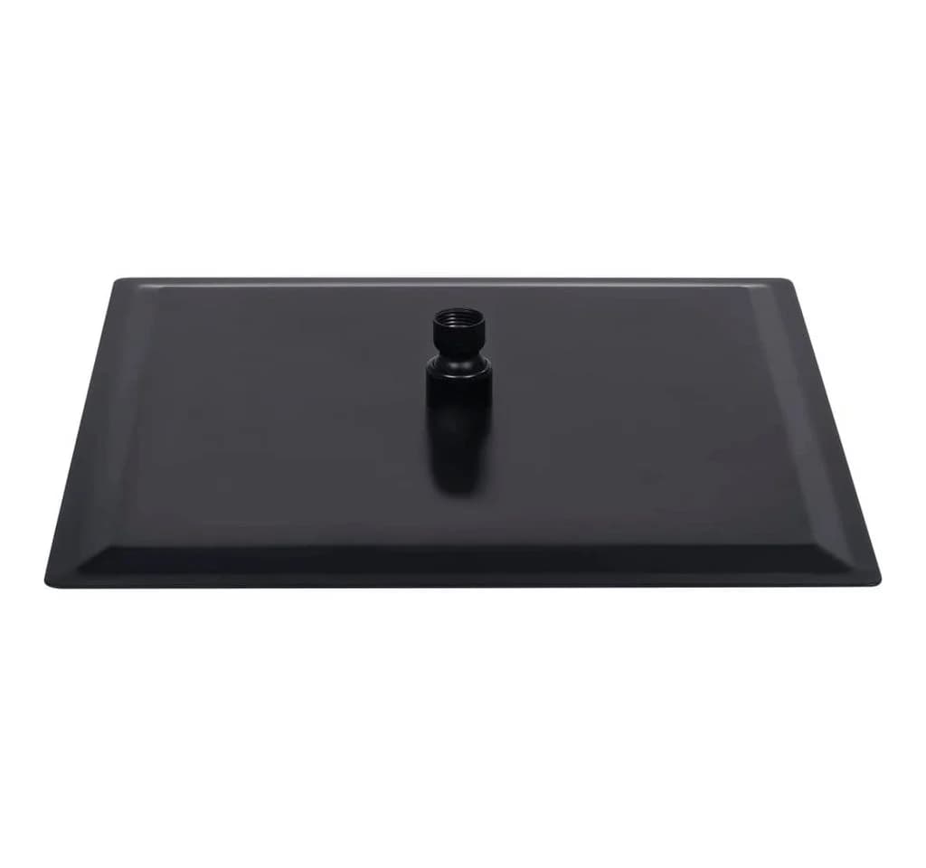 vidaXL Regenduschkopf Regenbrause Edelstahl 40x40 cm Quadrat Schwarz - Bild 4