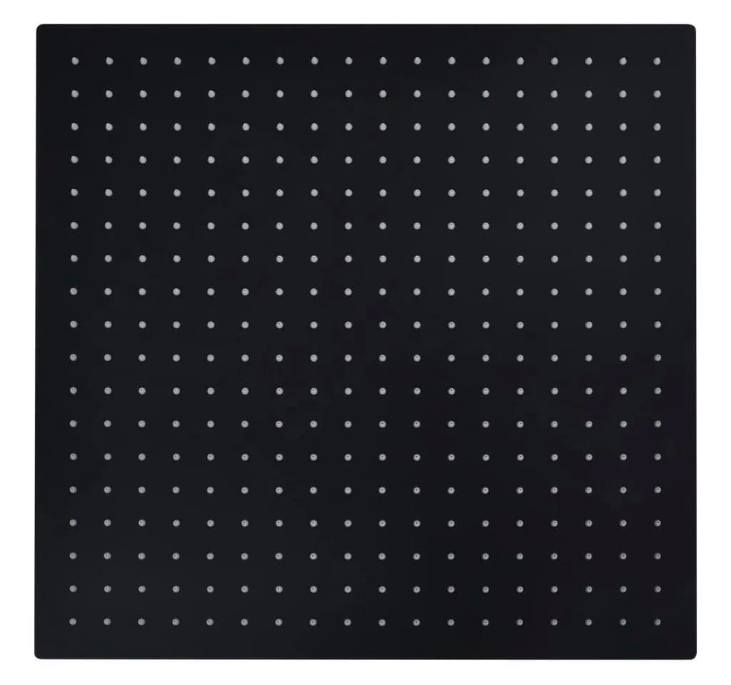vidaXL Regenduschkopf Regenbrause Edelstahl 50x50 cm Quadrat Schwarz