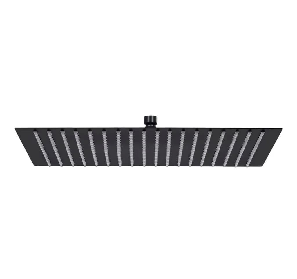 vidaXL Regenduschkopf Regenbrause Edelstahl 50x50 cm Quadrat Schwarz - Bild 2