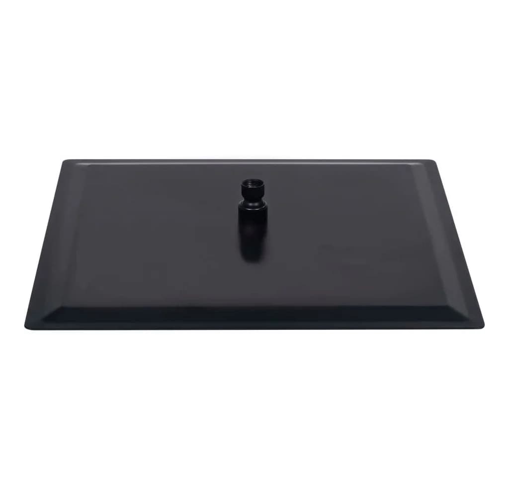 vidaXL Regenduschkopf Regenbrause Edelstahl 50x50 cm Quadrat Schwarz - Bild 4