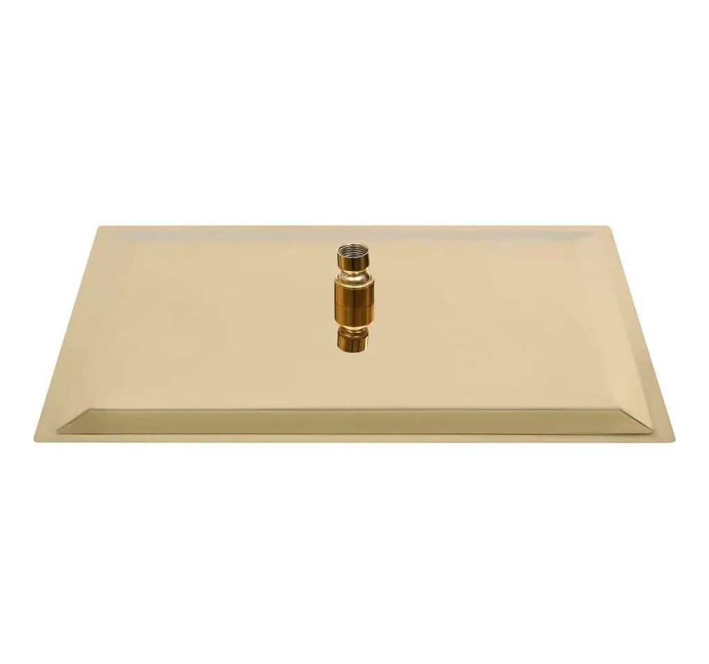 vidaXL Regenduschkopf Rechteckig Gold Edelstahl - Bild 4