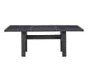 vidaXL Gartentisch Schwarz Glas Poly Rattan Bild 2