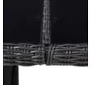 vidaXL Gartentisch Schwarz Glas Poly Rattan Bild 5