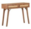vidaXL Konsolentisch Beistelltisch Mangoholz 2 Schubladen Bild 1