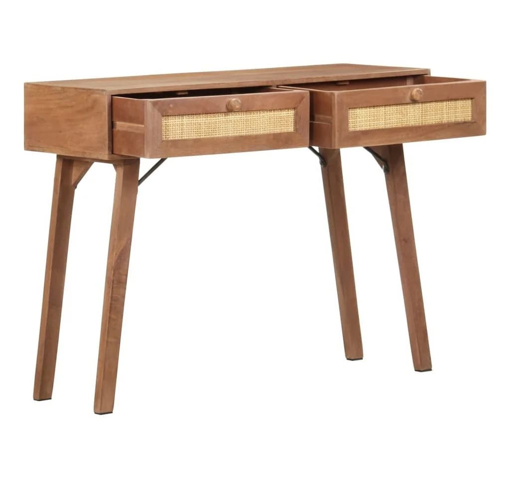 vidaXL Konsolentisch Beistelltisch Mangoholz 2 Schubladen - Bild 4