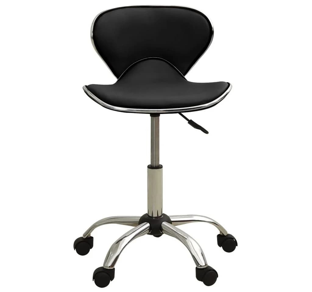 vidaXL Friseurhocker Schwarz Kunstleder Rollhocker