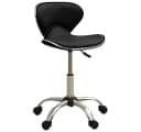 vidaXL Friseurhocker Schwarz Kunstleder Rollhocker Bild 2