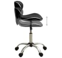 vidaXL Friseurhocker Schwarz Kunstleder Rollhocker Bild 3