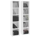 vidaXL CD-Regal 2er-Set Weiß Spanplatte Bild 3