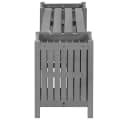 vidaXL Gartenbank mit 2 Pflanzkübeln 150 cm Massivholz Grau Bild 5