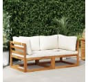 vidaXL Modulare Ecksofas 2 Stk. Cremeweiß Bild 1