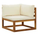 vidaXL Modulare Ecksofas 2 Stk. Cremeweiß Bild 3