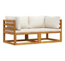 vidaXL Modulare Ecksofas 2 Stk. Cremeweiß Bild 4