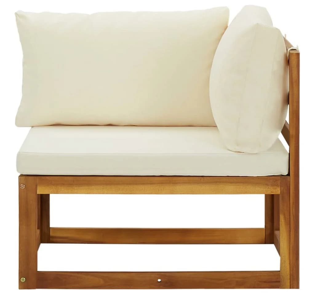 vidaXL Modulare Ecksofas 2 Stk. Cremeweiß - Bild 5
