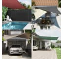 vidaXL Sonnensegel Dreieckig 4x4x4 m Anthrazit Oxford-Gewebe Bild 3