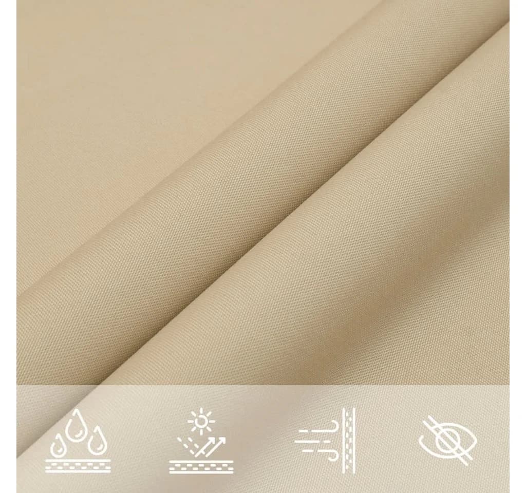 vidaXL Sonnensegel Dreieckig Beige PU-Gewebe 3x4x5 m - Bild 5