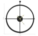 vidaXL Wanduhr Schwarz 52 cm Eisen Bild 5