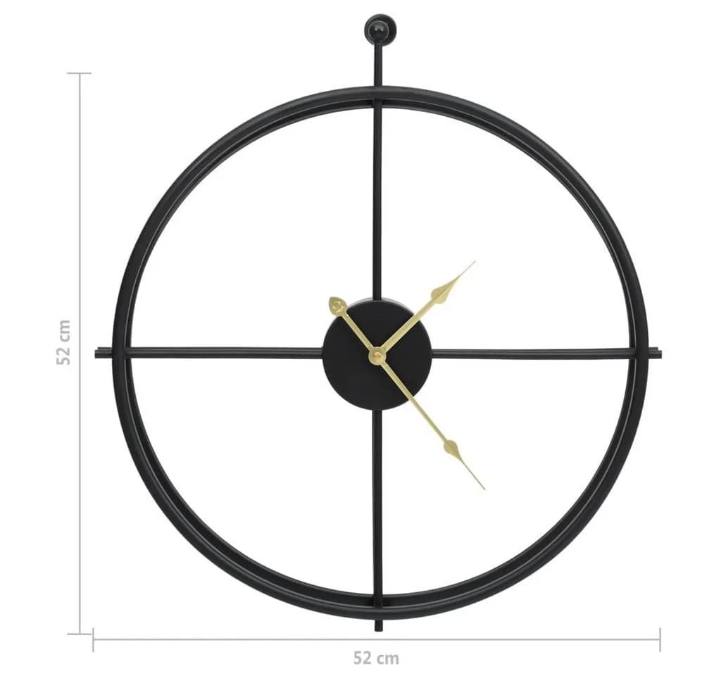 vidaXL Wanduhr Schwarz 52 cm Eisen - Bild 5