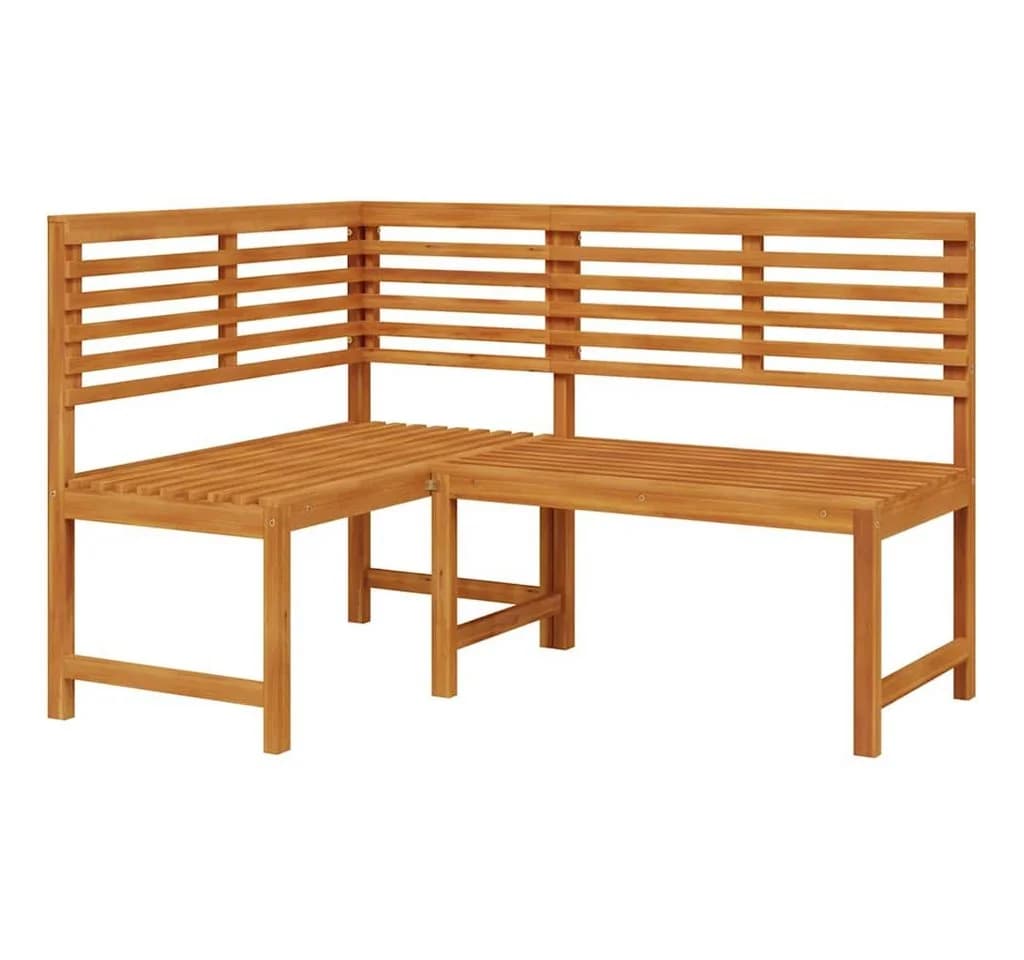 vidaXL Garten-Eckbank 140 cm Massivholz Braun - Bild 2