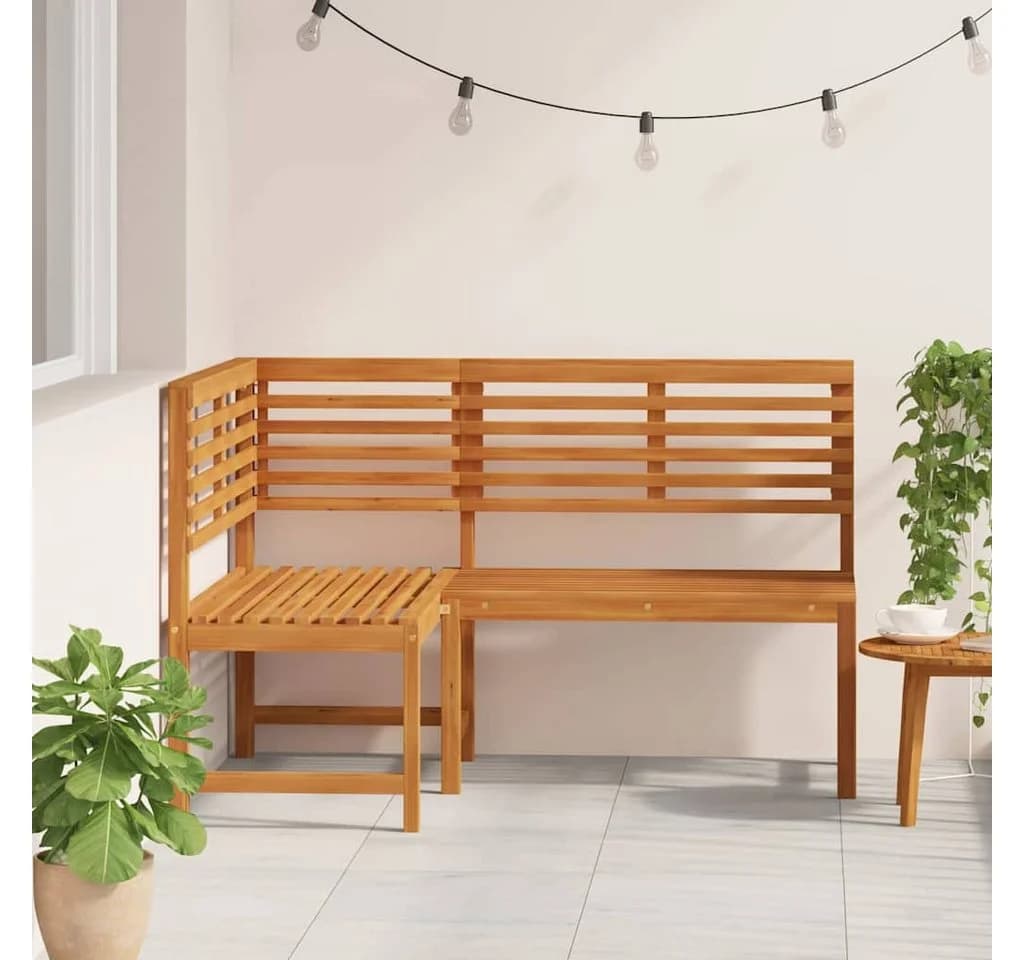 vidaXL Garten-Eckbank 140 cm Massivholz Braun - Bild 3