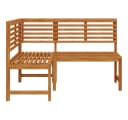 vidaXL Garten-Eckbank 140 cm Massivholz Braun Bild 4