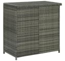 vidaXL Bar Set 3-tlg. Grau Poly Rattan mit Hockern Bild 4