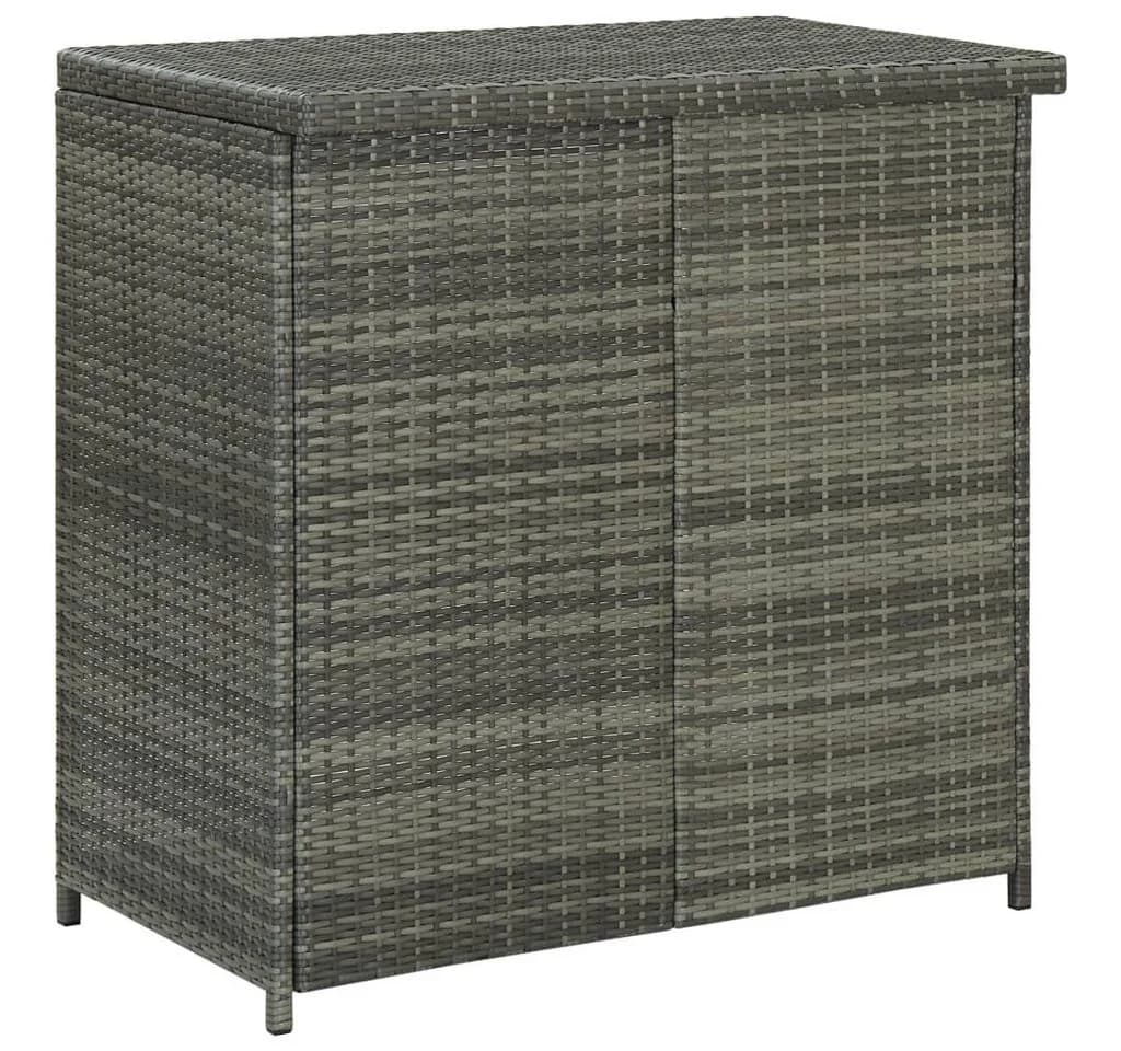 vidaXL Bar Set 3-tlg. Grau Poly Rattan mit Hockern - Bild 4
