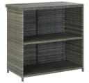 vidaXL Bar Set 3-tlg. Grau Poly Rattan mit Hockern Bild 5