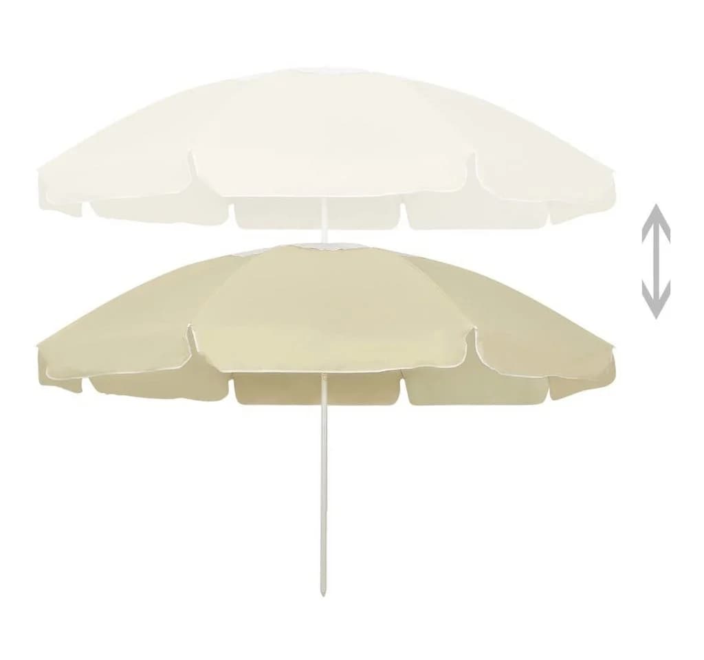 vidaXL Strandschirm Sandgelb 240 cm UV-beständig