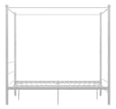 vidaXL Himmelbett Weiß Metall 140x200 cm Bild 3