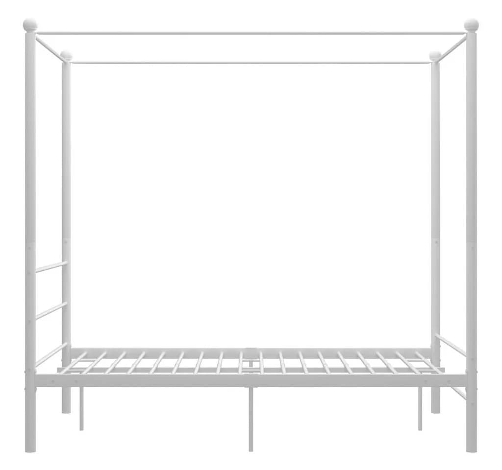 vidaXL Himmelbett Weiß Metall 140x200 cm - Bild 3