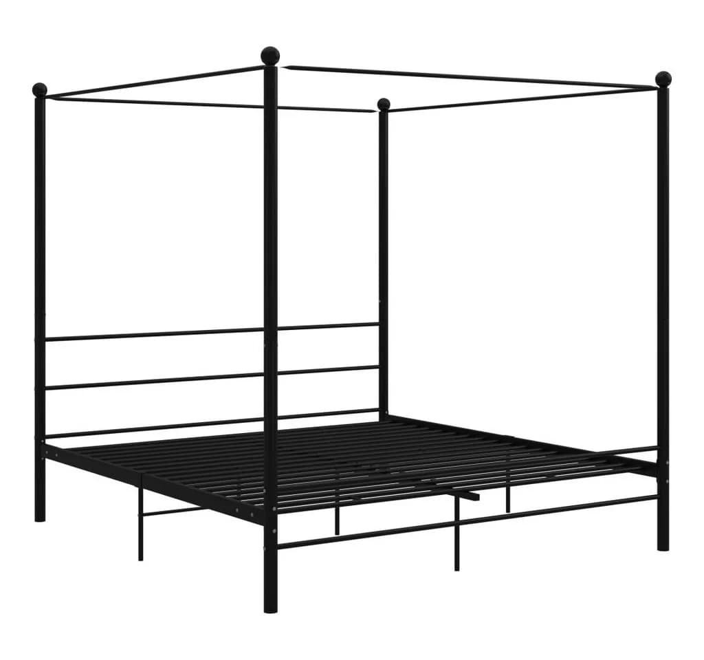 vidaXL Himmelbett Schwarz Metall 180x200 cm - Bild 2